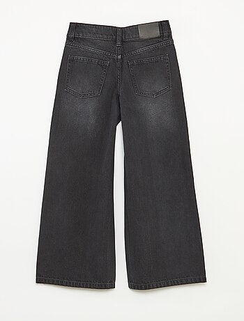 Jeans largos com flocos de strass