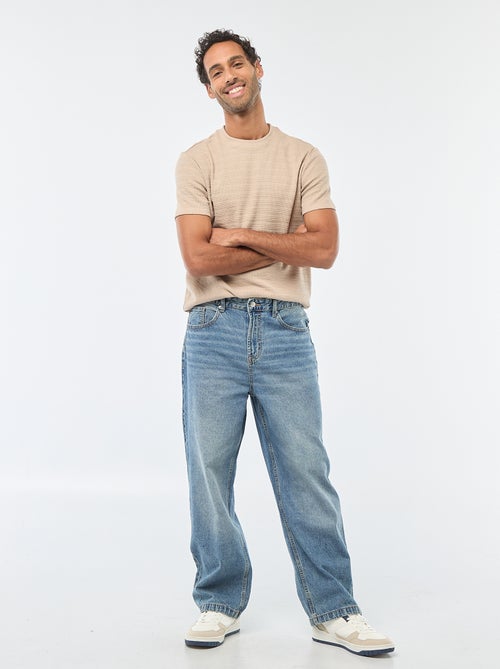Jeans largos / corte relaxed fit com 5 bolsos - Kiabi