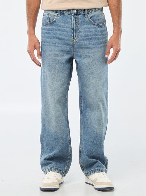 Jeans largos / corte relaxed fit com 5 bolsos - Kiabi