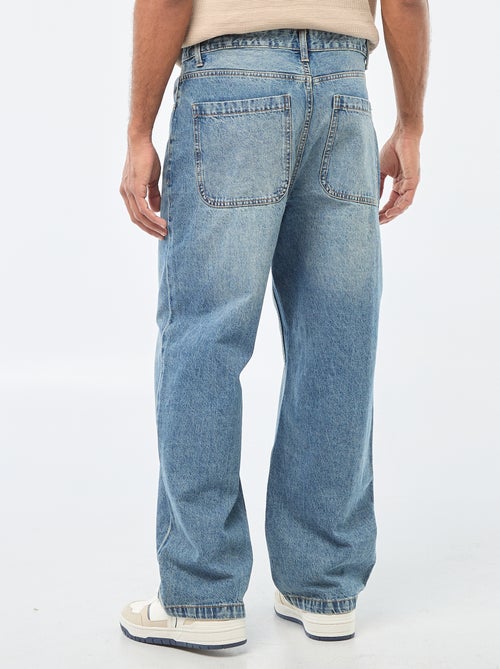 Jeans largos / corte relaxed fit com 5 bolsos - Kiabi