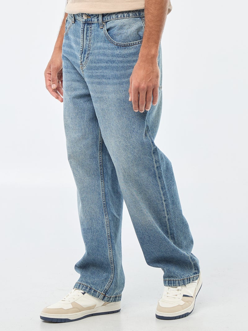 Jeans largos / corte relaxed fit com 5 bolsos Azul - Kiabi