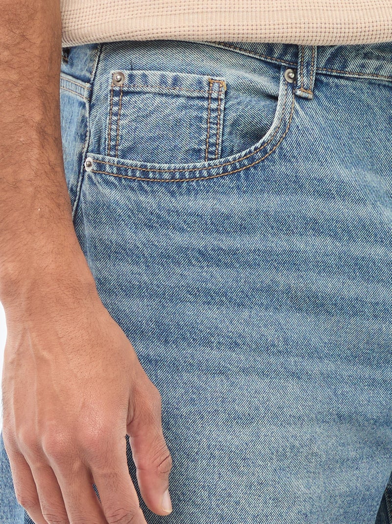 Jeans largos / corte relaxed fit com 5 bolsos Azul - Kiabi