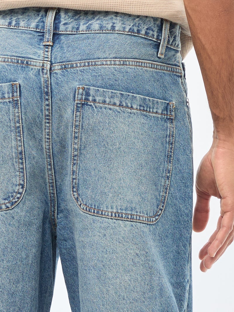 Jeans largos / corte relaxed fit com 5 bolsos Azul - Kiabi