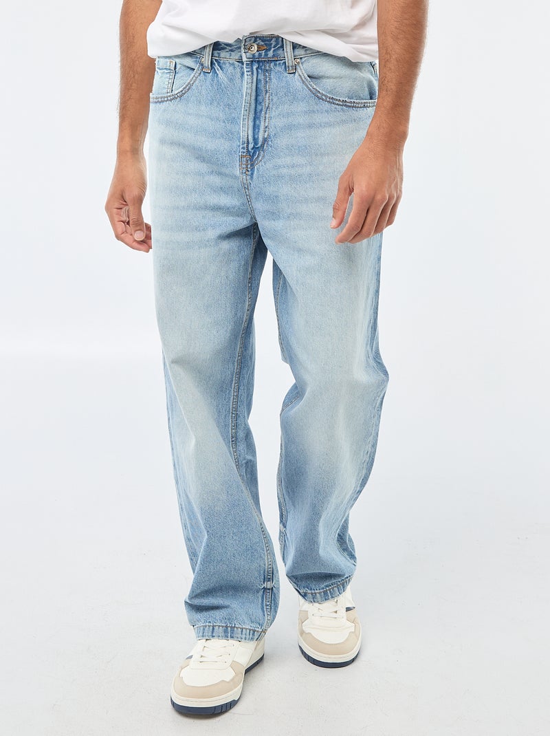 Jeans largos / corte relaxed fit com 5 bolsos Azul - Kiabi