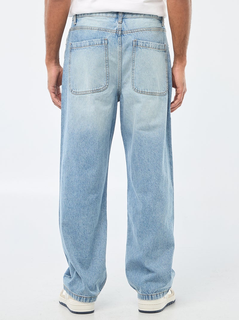 Jeans largos / corte relaxed fit com 5 bolsos Azul - Kiabi