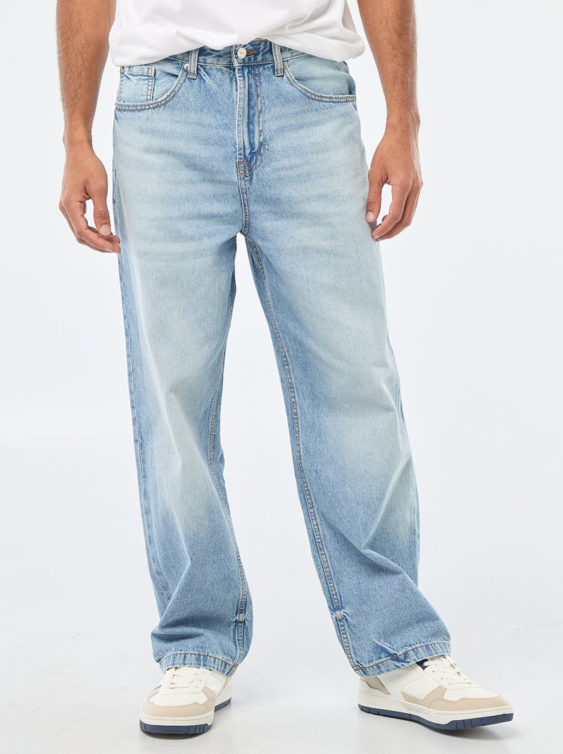 Jeans largos / corte relaxed fit com 5 bolsos Azul - Kiabi