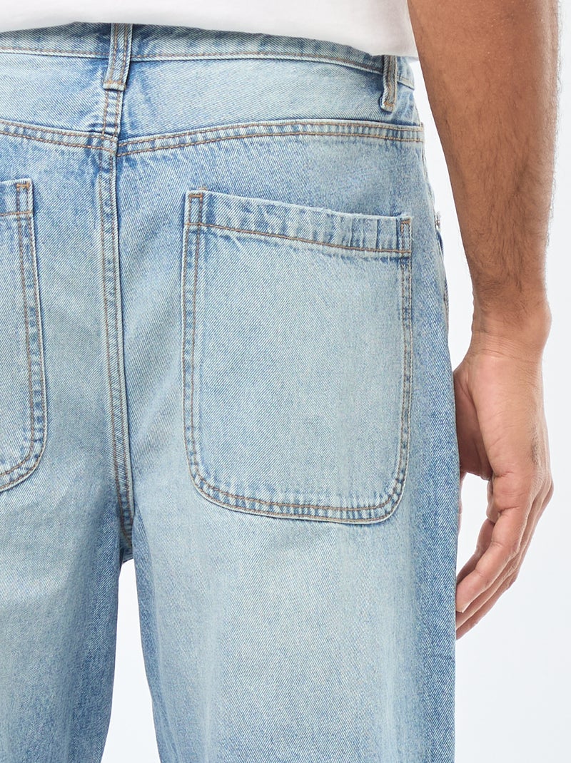 Jeans largos / corte relaxed fit com 5 bolsos Azul - Kiabi