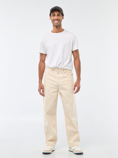 Jeans largos / corte relaxed fit com 5 bolsos - Kiabi