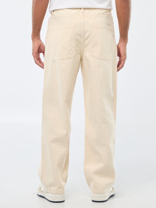 Jeans largos / corte relaxed fit com 5 bolsos - Kiabi