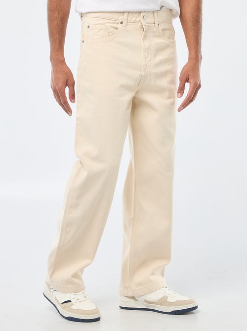Jeans largos / corte relaxed fit com 5 bolsos - Kiabi