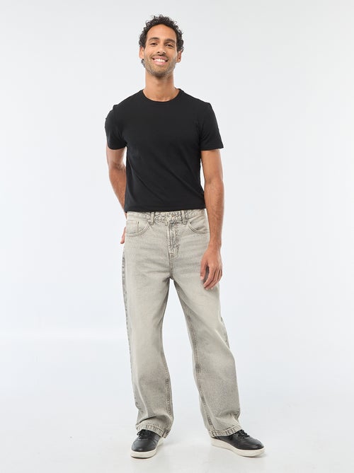 Jeans largos / corte relaxed fit com 5 bolsos - Kiabi