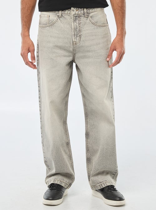 Jeans largos / corte relaxed fit com 5 bolsos - Kiabi