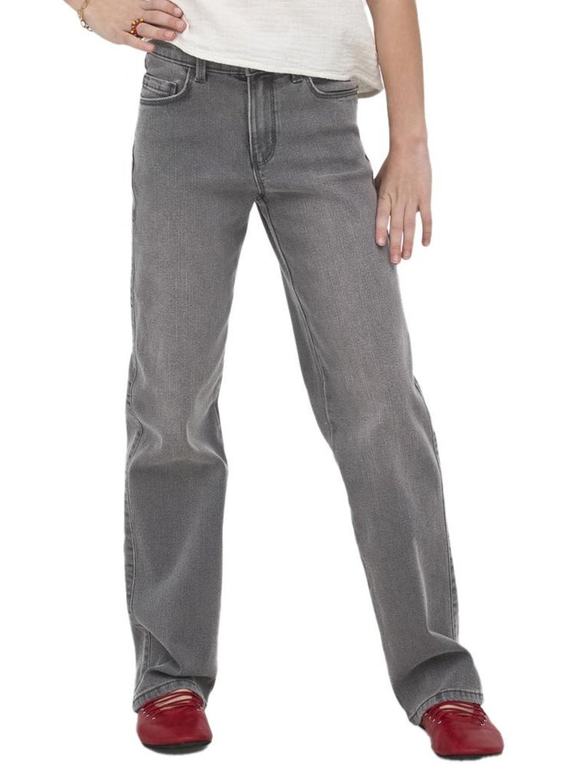Jeans Loose Cinzentos para Menina Kids ONLY Kogblairs Cinza-prateado - Kiabi