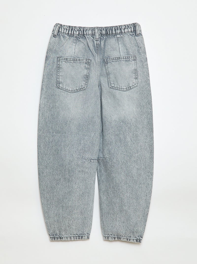 Jeans modelo balloon Cinza - Kiabi