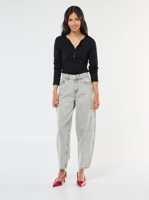 Jeans mom cintura subida - Kiabi