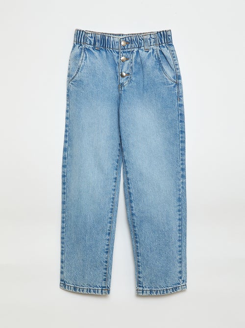 Jeans mom com bolsos em forma de coração - Kiabi