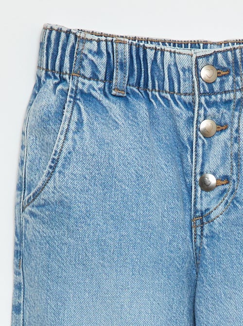 Jeans mom com bolsos em forma de coração - Kiabi