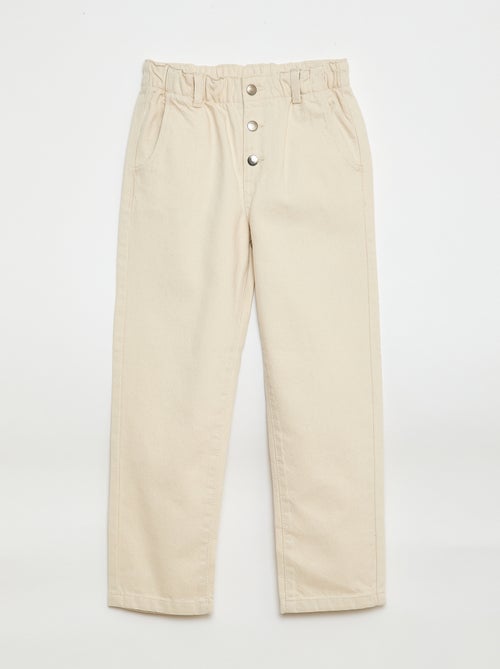 Jeans mom com bolsos em forma de coração - Kiabi