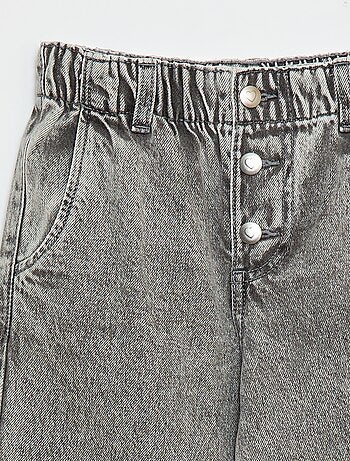 Jeans mom com bolsos em forma de coração