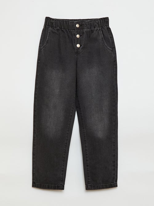 Jeans mom com bolsos em forma de coração - Kiabi