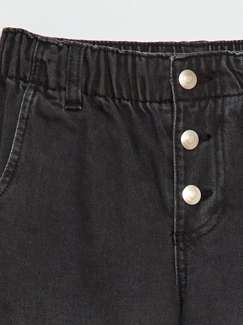 Jeans mom com bolsos em forma de coração - Kiabi