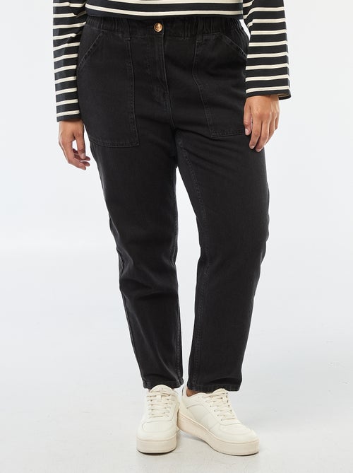 Jeans Mom com cintura elástica - Kiabi