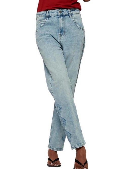 Jeans Mom Kaporal Brenah Azul Claro para Mulher - Kiabi Jeans Mom Kaporal Brenah Azul Claro para Mulher - Kiabi