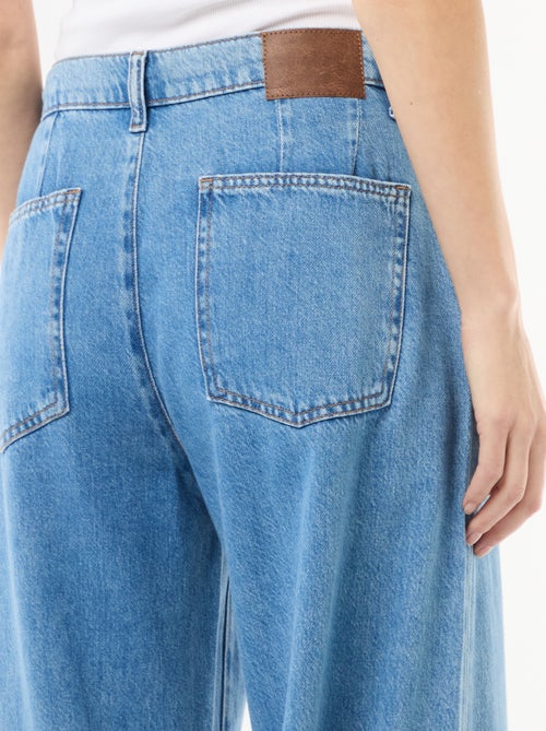 Jeans palazzo de corte largo e cintura subida - Kiabi