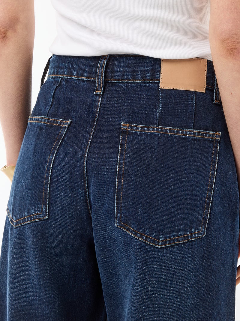 Jeans palazzo de corte largo e cintura subida Azul - Kiabi