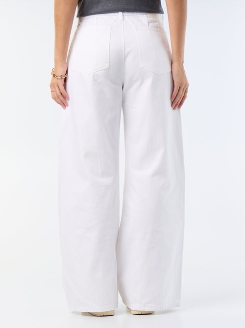 Jeans palazzo de corte largo e cintura subida - Kiabi