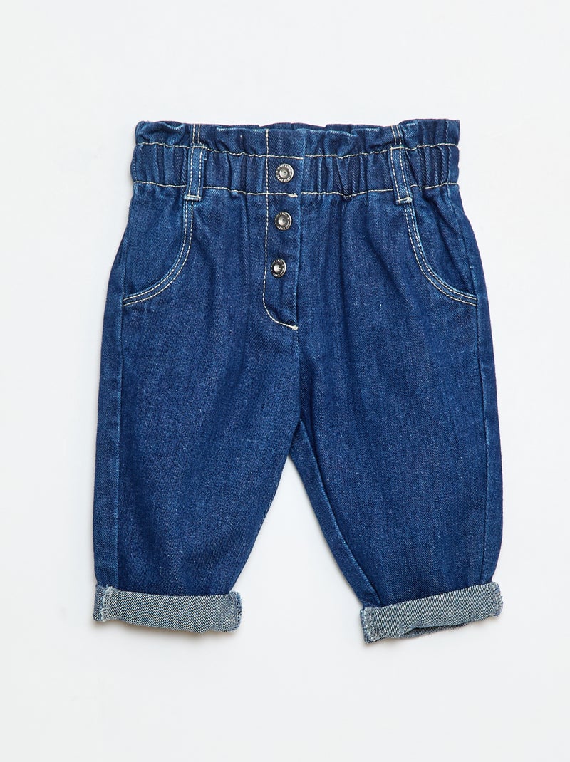 Jeans paperbag Azul - Kiabi
