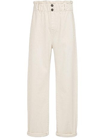 Jeans Paperbag Branco para Menina Teddy Smith