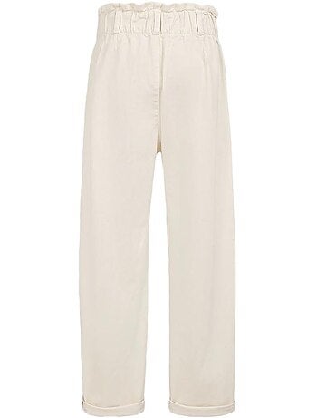 Jeans Paperbag Branco para Menina Teddy Smith