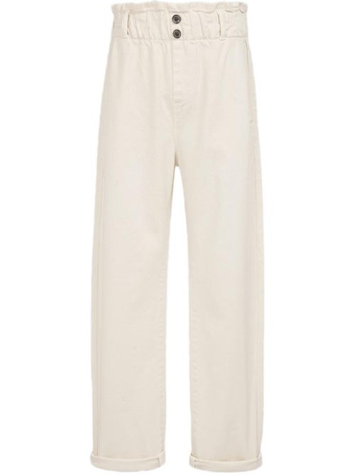 Jeans paperbag branco para menina teddy smith - Kiabi Jeans paperbag branco para menina teddy smith - Kiabi