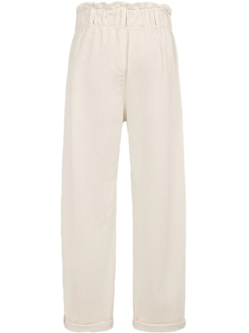 Jeans Paperbag Branco para Menina Teddy Smith Branco - Kiabi