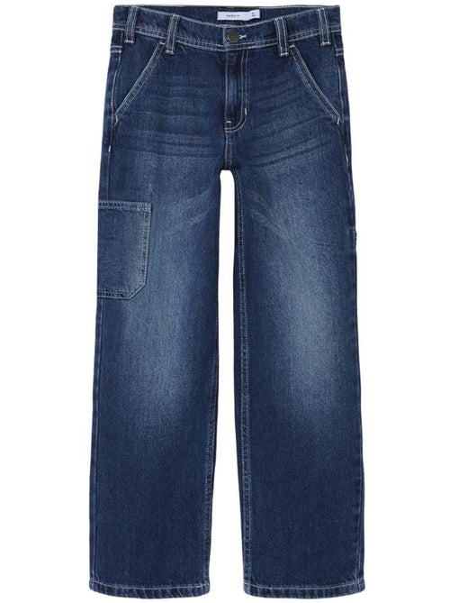 Jeans Regular Azul Escuro para Menina Name it Straight 5950 - Kiabi Jeans Regular Azul Escuro para Menina Name it Straight 5950 - Kiabi