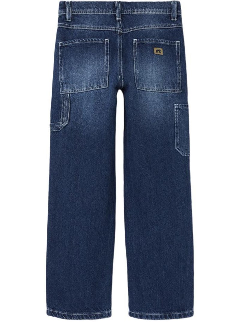Jeans Regular Azul Escuro para Menina Name it Straight 5950 Azul - Kiabi