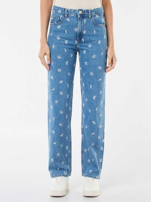 Jeans Regular Bordados - Kiabi