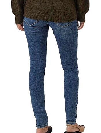 Jeans Regular Fit Mamalicious Destroyed para Mulher Azul