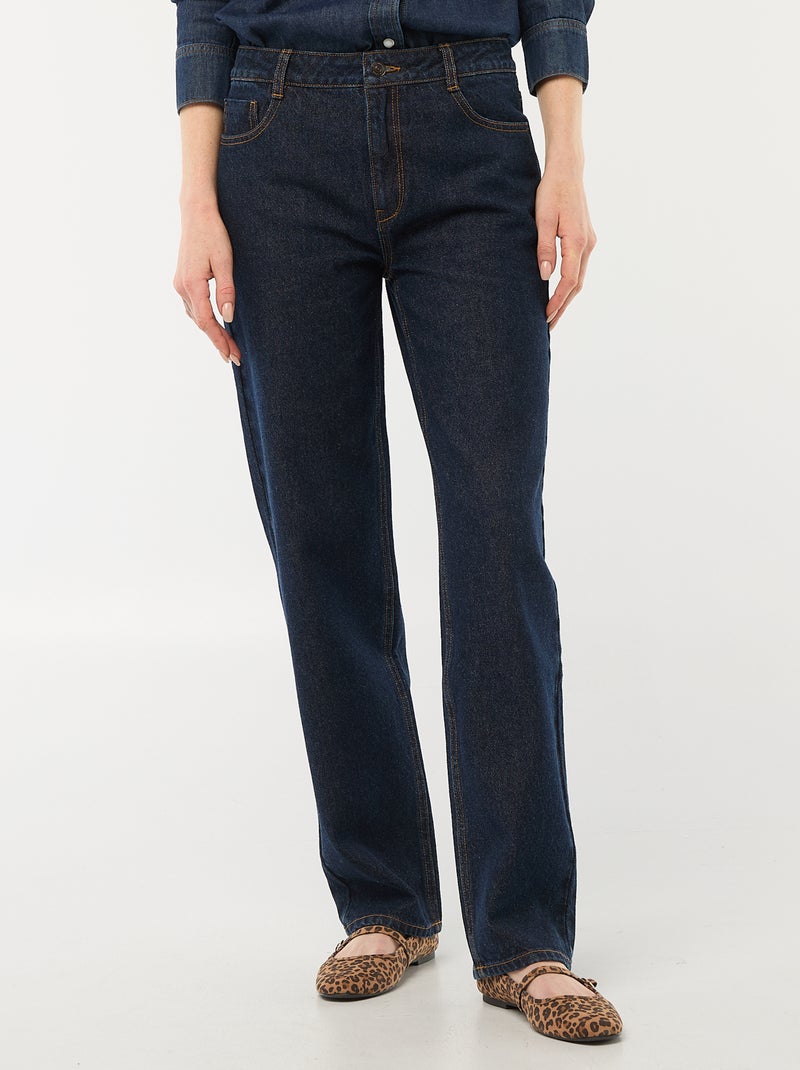 Jeans retos de ganga em algodão Azul - Kiabi
