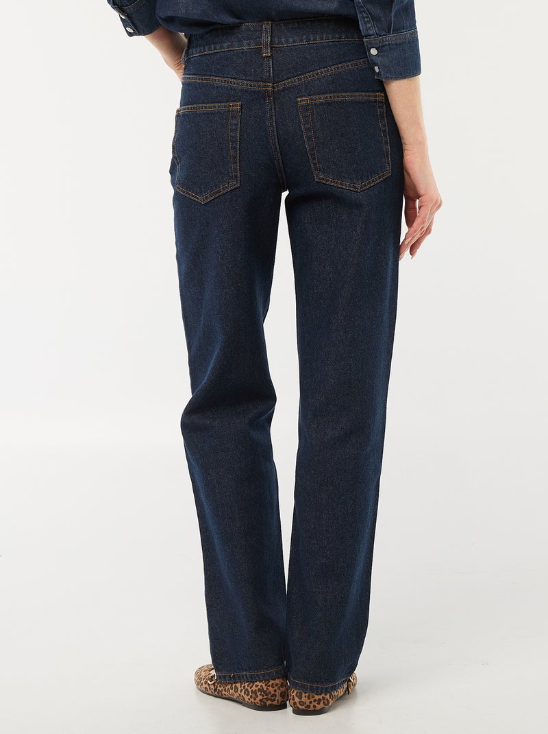 Jeans retos de ganga em algodão Azul - Kiabi