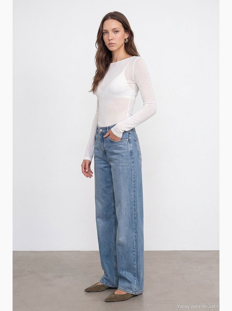 Jeans retos femininos dilvin Azul claro - Kiabi