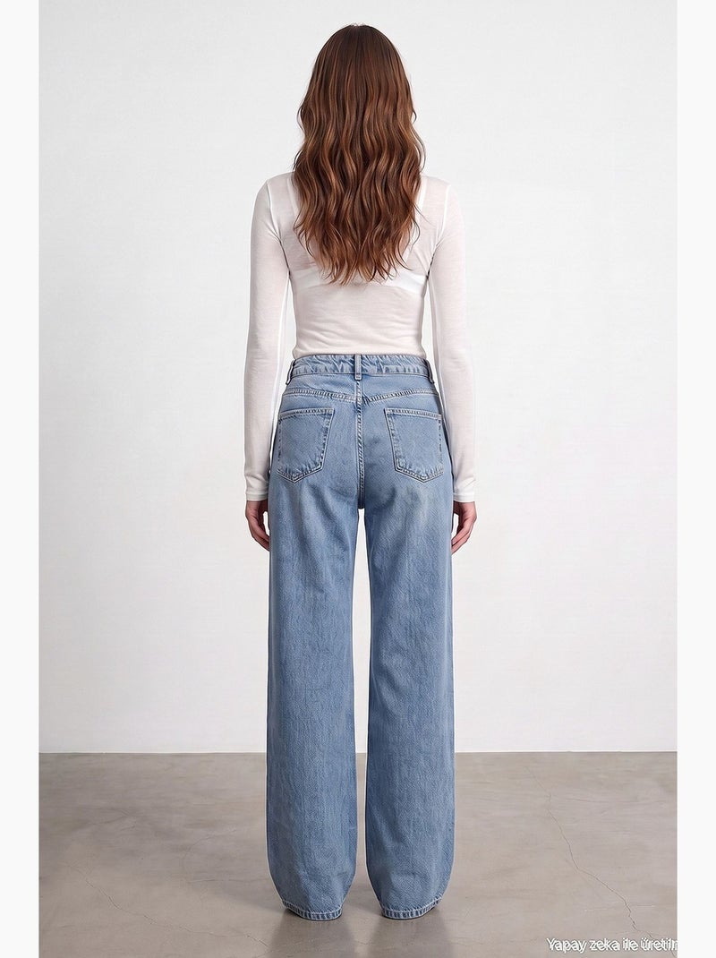 Jeans retos femininos dilvin Azul claro - Kiabi