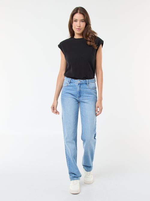 Jeans retos regular fit em algodão - L28 - Kiabi