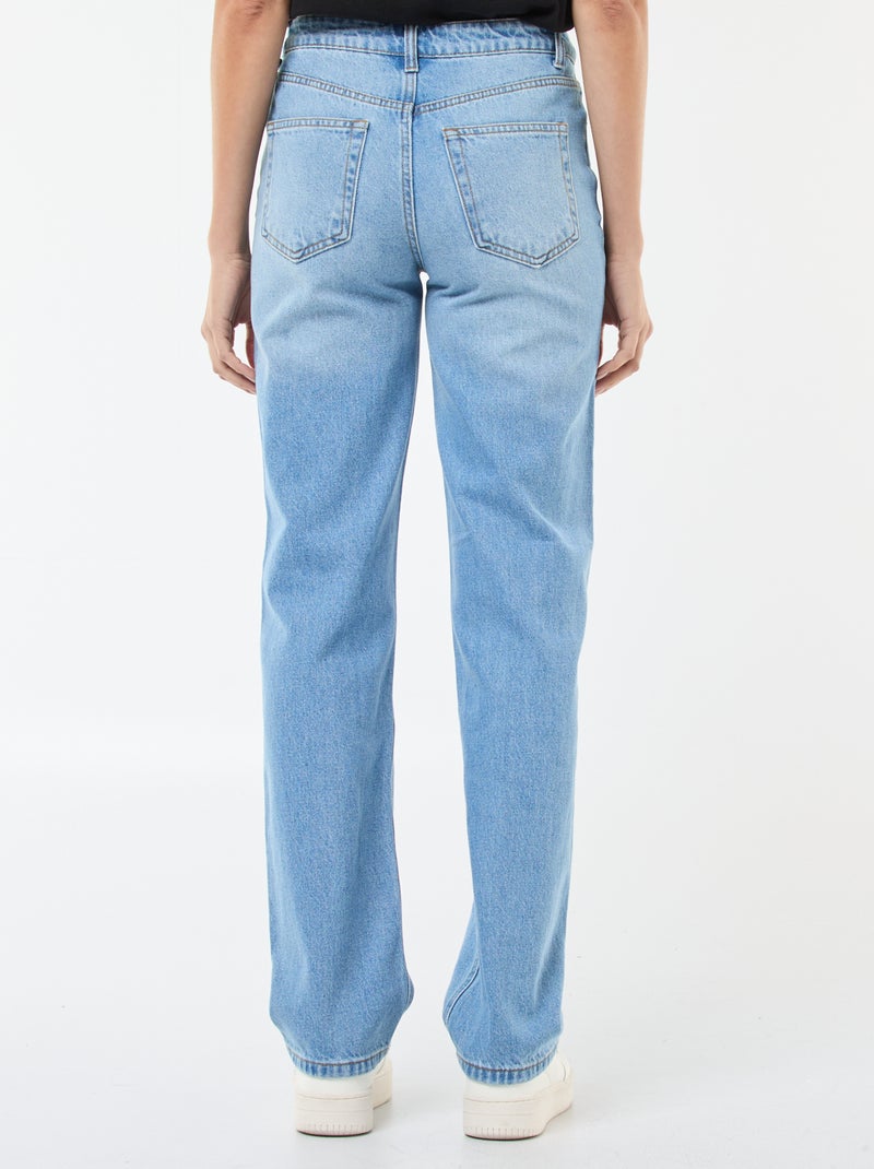 Jeans retos regular fit em algodão - L28 Azul - Kiabi