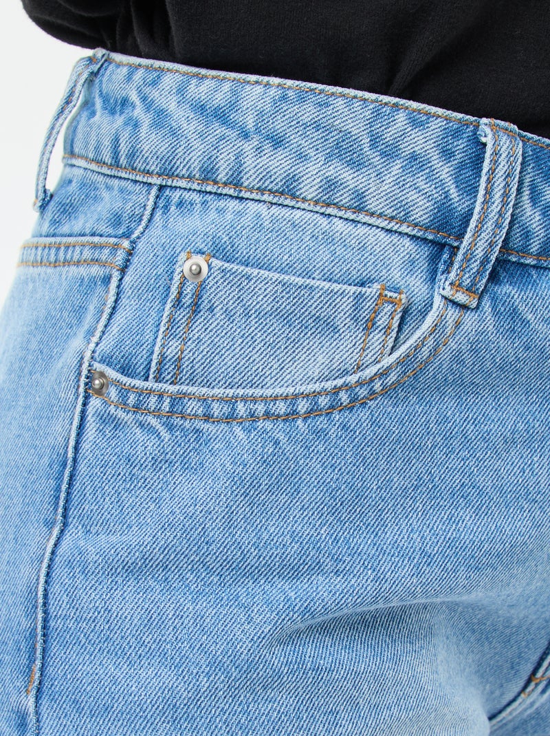 Jeans retos regular fit em algodão - L28 Azul - Kiabi