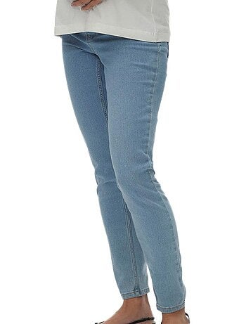 Jeans Skinny Azuis Claros Destruídos Mamalicious para Mulher