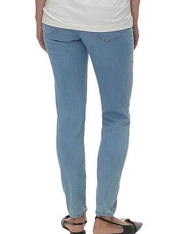 Jeans Skinny Azuis Claros Destruídos Mamalicious para Mulher