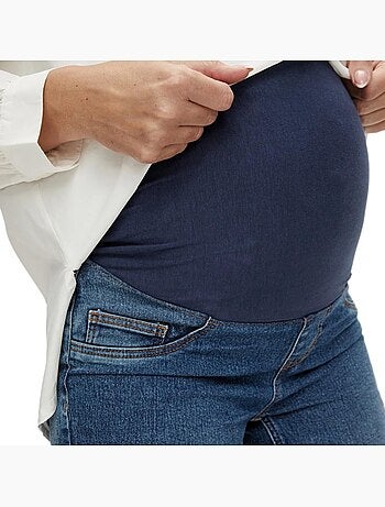 Jeans skinny azuis mamalicious lamy para mulher