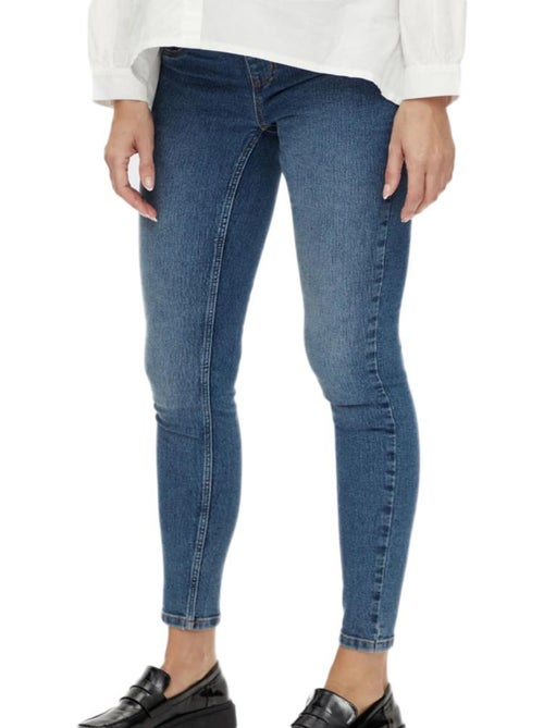 Jeans Skinny Azuis Mamalicious Lamy para Mulher - Kiabi Jeans Skinny Azuis Mamalicious Lamy para Mulher - Kiabi